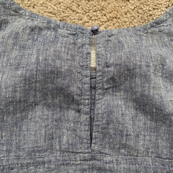 For Cynthia Chambray Sleeveless Shift Dress- Size Medium - Picture 9 of 11